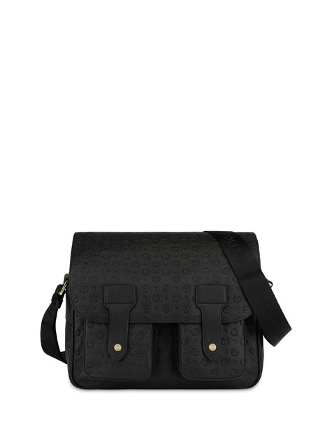 Borsa a spalla multitasche Heritage Logo Embossed NERO