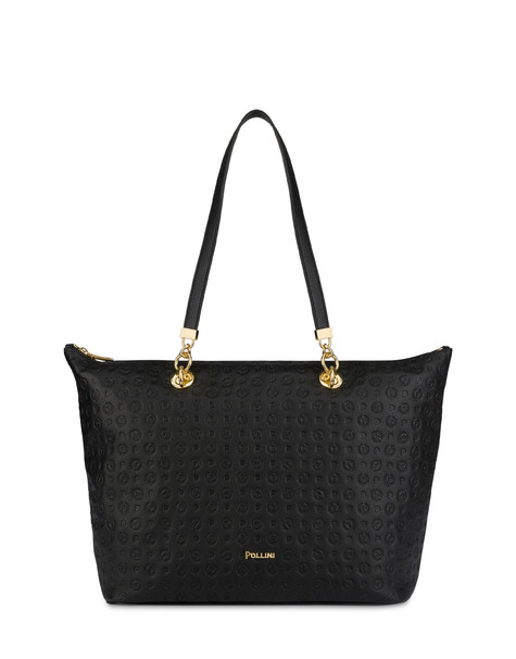 Shopping Bag Heritage Logo Embossed Nero