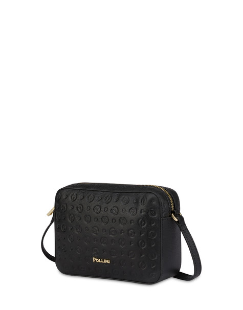 Heritage Logo Embossed shoulder bag BLACK