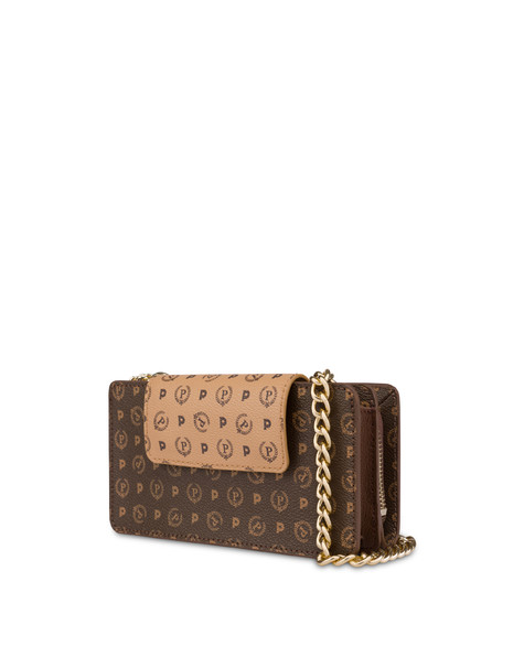 Clutch porta cellulare bicolor Heritage CREMA/MARRONE