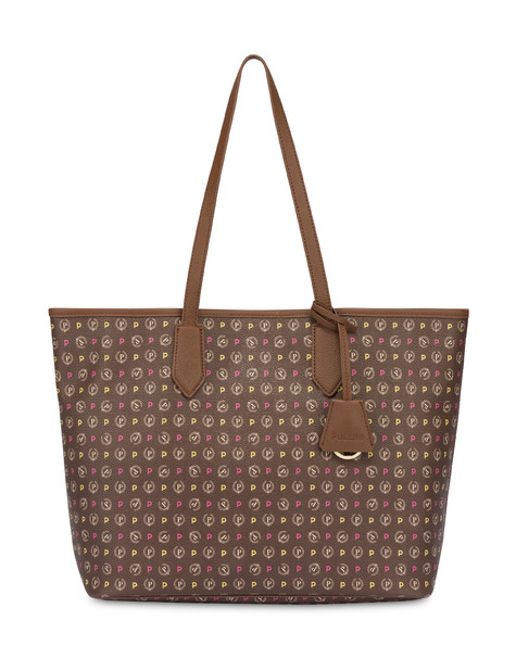 Borsa Shopping Heritage Logo Classic Multicolor/marrone