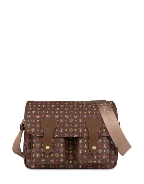 Borsa a spalla multitasche Heritage Logo Classic MULTICOLOR/MARRONE