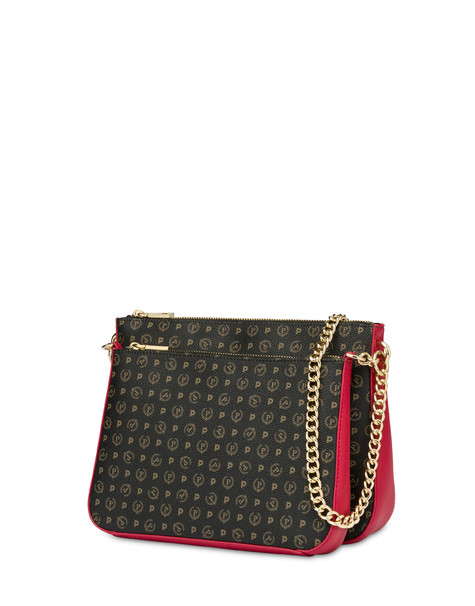 Heritage Logo Classic shoulder bag BLACK/LAKY RED