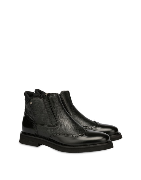 Wien calf leather ankle boots BLACK/BLACK/BLACK