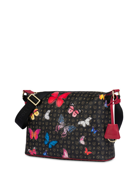 Borsa a spalla Heritage Butterfly Collection NERO/ROSSO