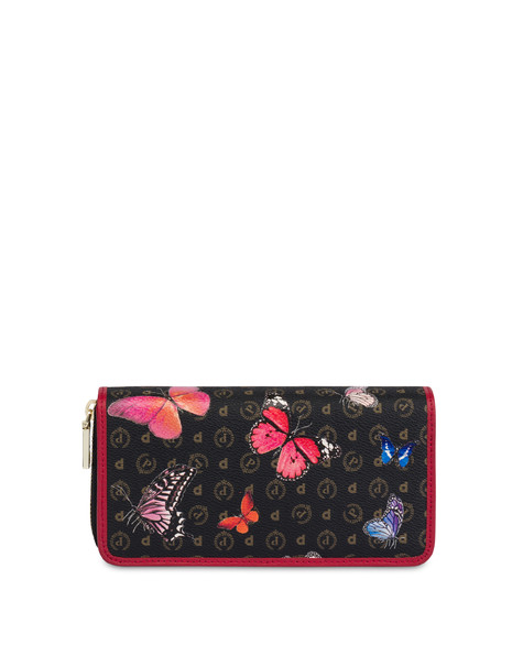 Heritage Butterfly Collection zip around wallet BLACK/RED
