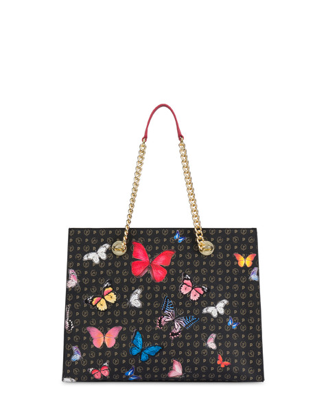 Shopping bag Heritage Butterfly Collection NERO/ROSSO