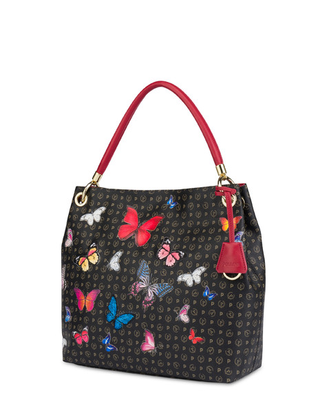 Heritage Butterfly Collection hobo bag BLACK/RED