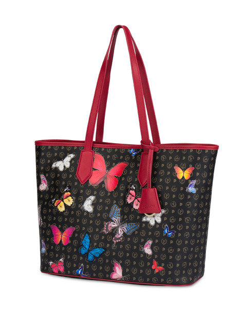 Heritage Butterfly Collection shopping bag BLACK/RED