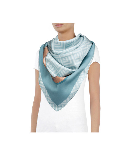 Silk twill scarf LIGHT BLUE