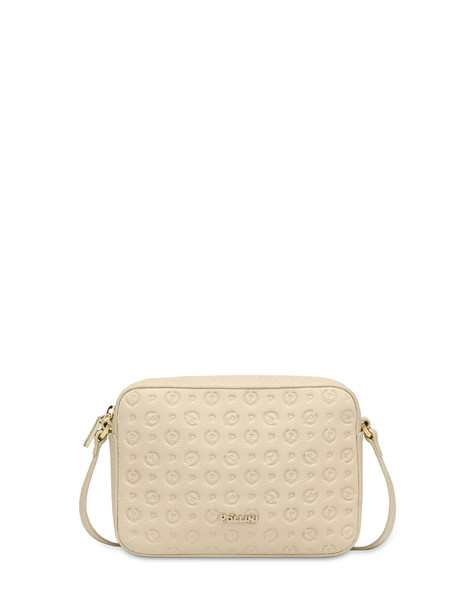 Borsa A Tracolla Heritage Logo Embossed Avorio