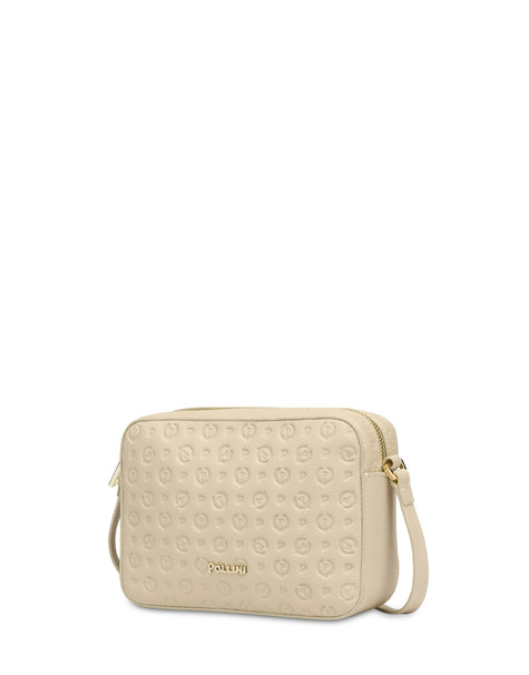 Heritage Logo Embossed shoulder bag IVORY