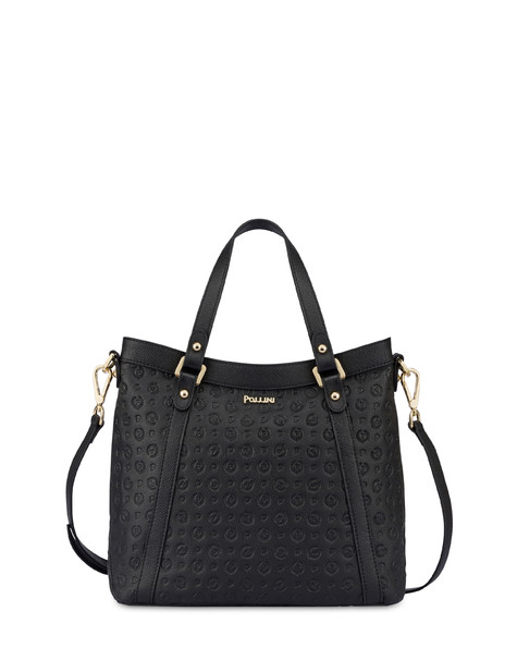 Borsa a spalla Heritage Logo Embossed NERO