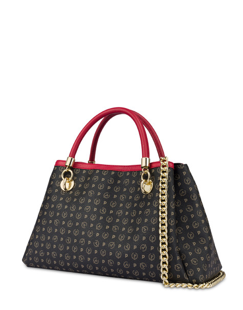 Heritage Logo Classic handbag BLACK/LAKY RED