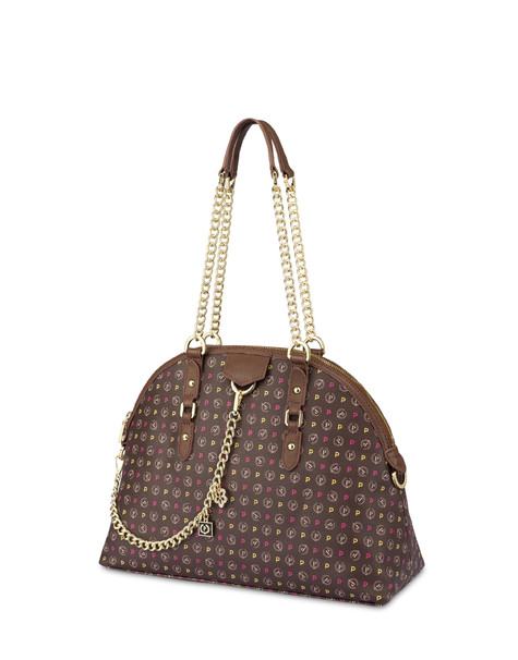 Heritage Logo Classic shoulder bag MULTICOLOUR/BROWN