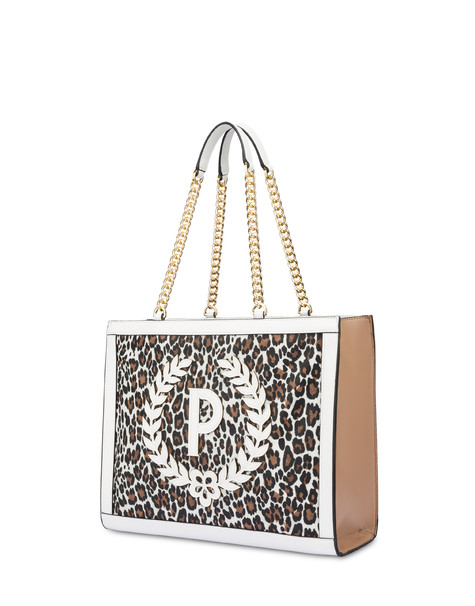 Follow The Sun leopard print shopping bag LEOPARD/WHITE/JUTA