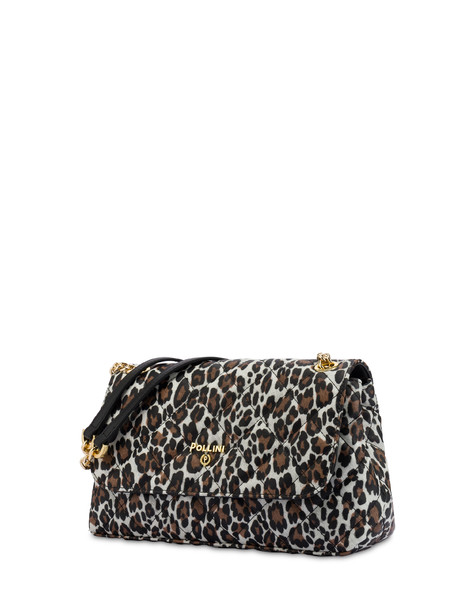 Quilted Waltzer Night leopard shoulder bag LEOPARD/BLACK
