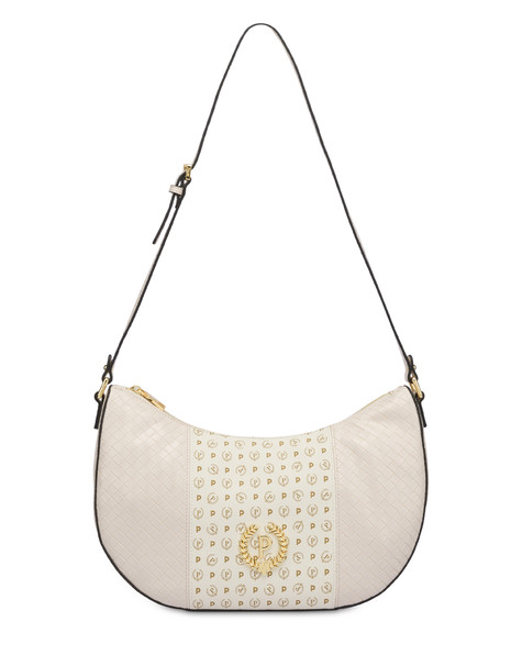 The Way woven print shoulder bag IVORY/IVORY