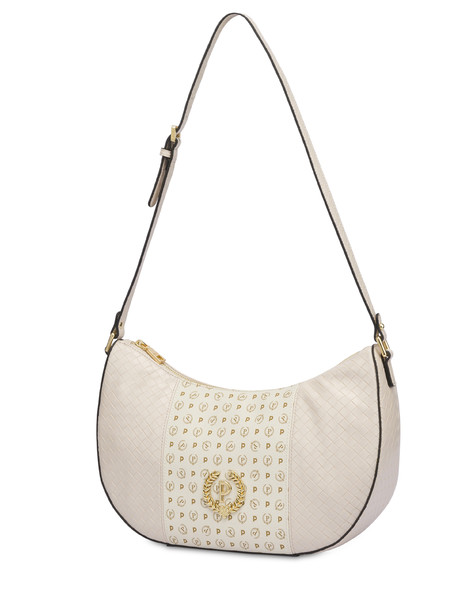 The Way woven print shoulder bag IVORY/IVORY