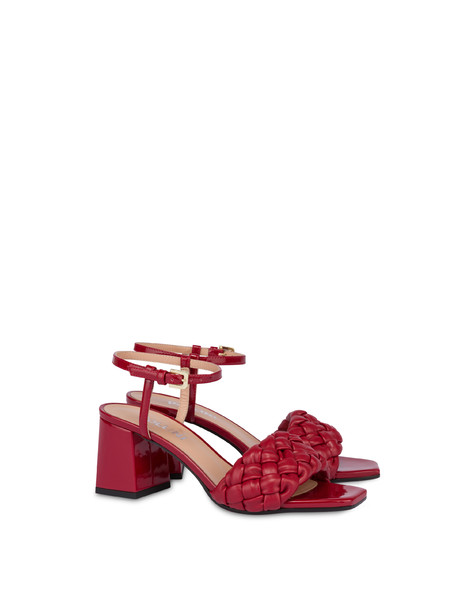 Puffy sandals with weave TOMATO/TOMATO