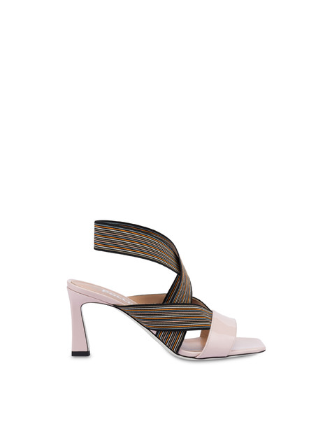 Colorful Band patent leather sandals PEONY/APRICOT