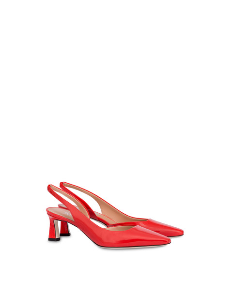 Cote d'Azure slingbacks in patent leather SALMON