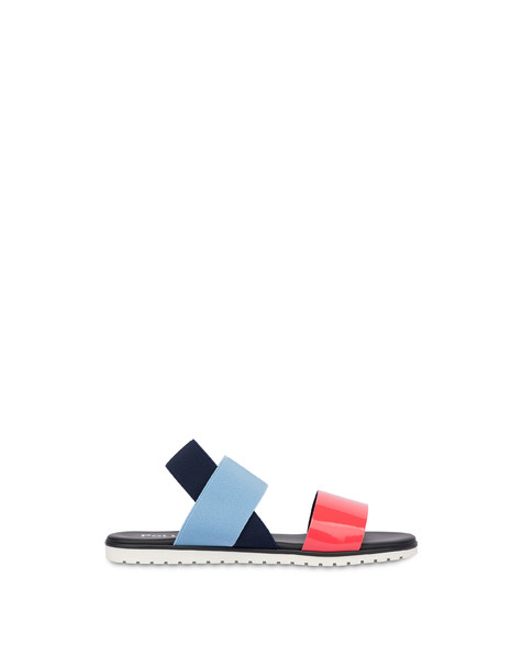 Soft Walk elastic flat sandals SALMON/LAKE/BLUEBERRY
