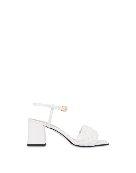 Puffy sandals with weave WHITE/WHITE