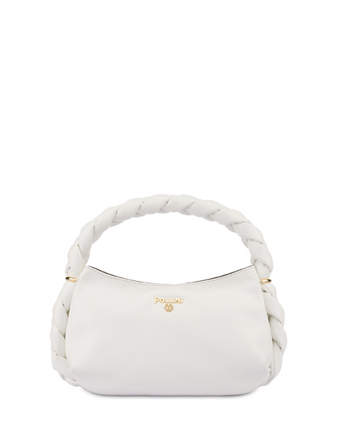 Braiding small handbag WHITE