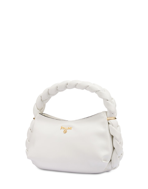 Braiding small handbag WHITE