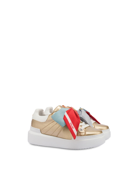 Bow Carrie laminated sneakers PLATINUM/WHITE