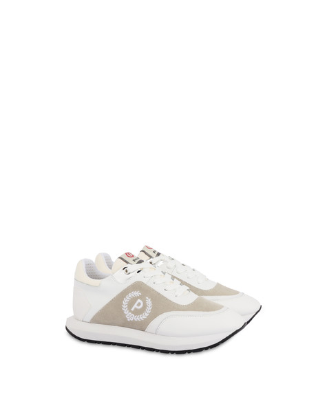 Speed split leather and calfskin sneakers IVORY/WHITE/WHITE/IVORY/SILVER