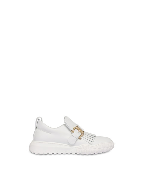 Run About calfskin slip-on sneakers WHITE
