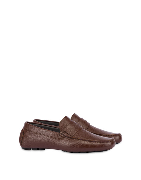 Driver Shoes calfskin loafers CHOCOLATE