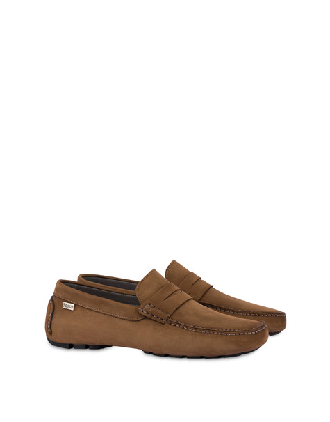Driver Shoes nubuck moccasins CHOCOLATE