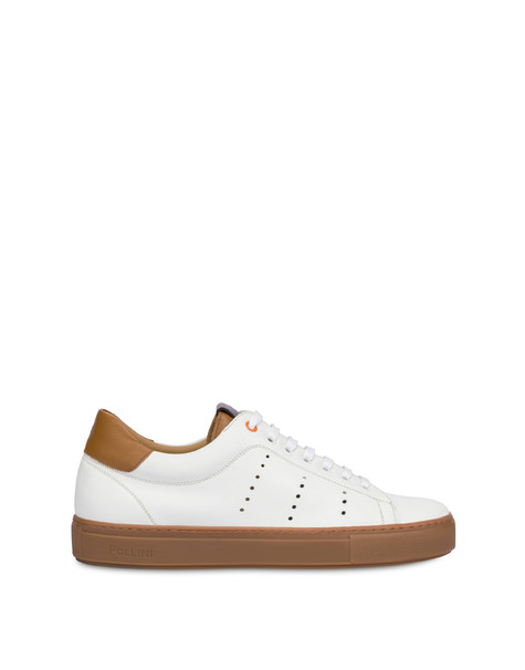 Tennis Club unlined calfskin sneakers WHITE/EARTH