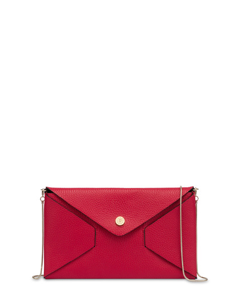 Mail clutchbag in tumbled calfskin RED