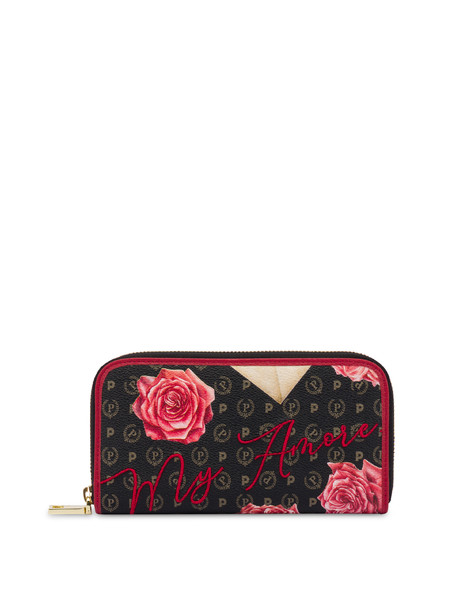 Portafoglio zip around Heritage My Amore NERO/ROSSO