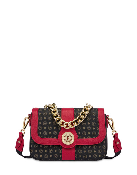 Heritage Chain Crossbody Bag BLACK/LAKY RED