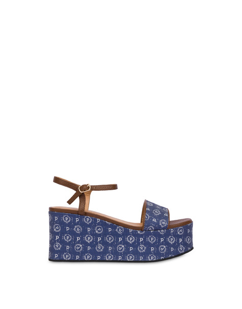 Heritage Denim Jacquard Wedge BLUE/BROWN