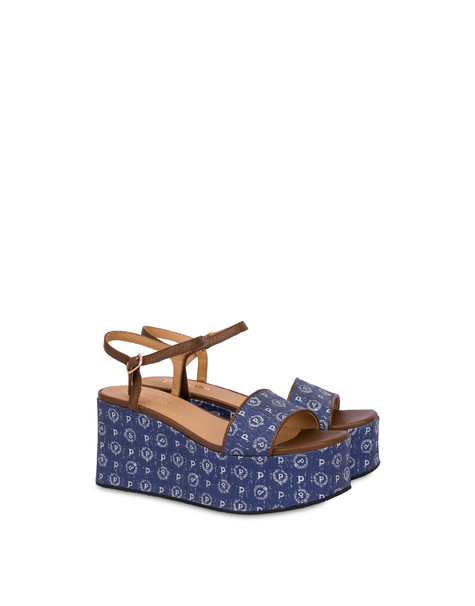 Heritage Denim Jacquard Wedge BLUE/BROWN