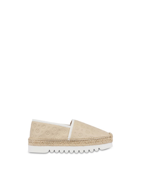 Heritage Logo Embossed Espadrilles Ivory