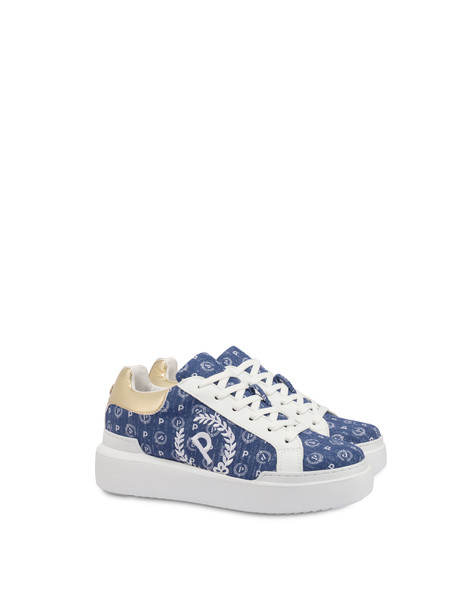 Denim Jacquard Heritage Sneakers Blue/white/gold