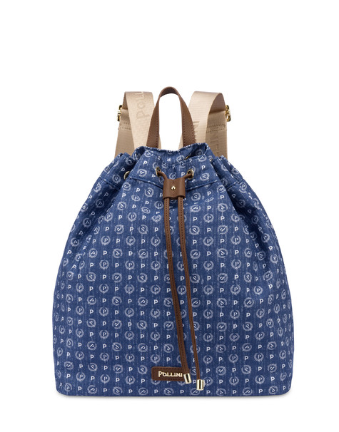 Heritage Denim Jacquard Backpack BLUE/BROWN