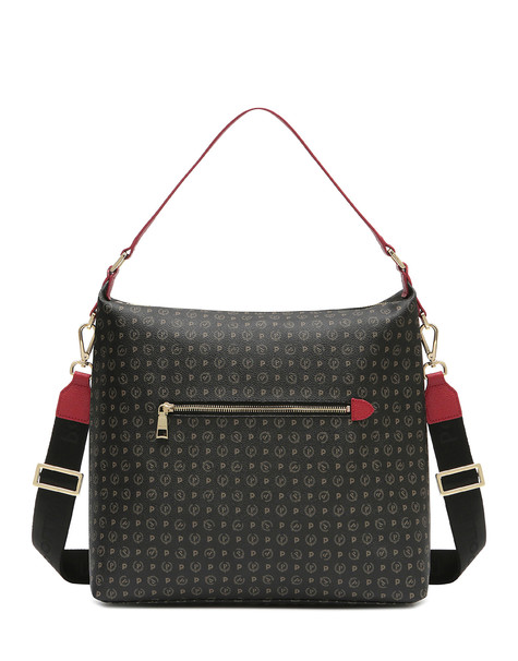 BORSA A SPALLA BLACK/LAKY RED