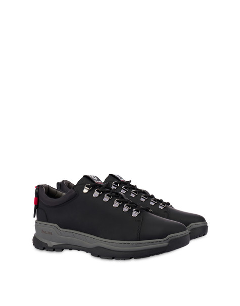 Pollini Ice Cracker walking boots in calfskin BLACK/BLACK/BLACK
