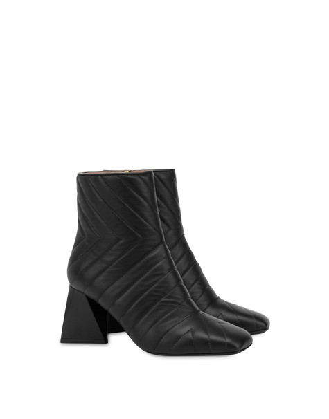 Soft Touch Quilted Nappa Leather Ankle Boots BLACK