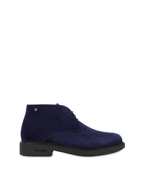 Gentlemen's Club desert boot in split leather BLUE