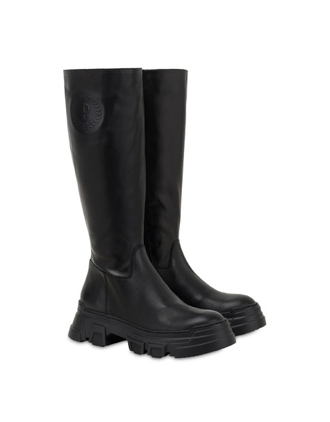 Lady Brave calfskin boots BLACK