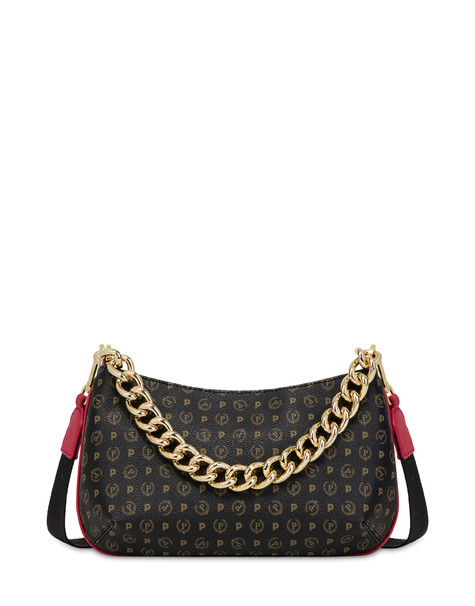 Heritage Logo Classic crossbody bag BLACK/LAKY RED